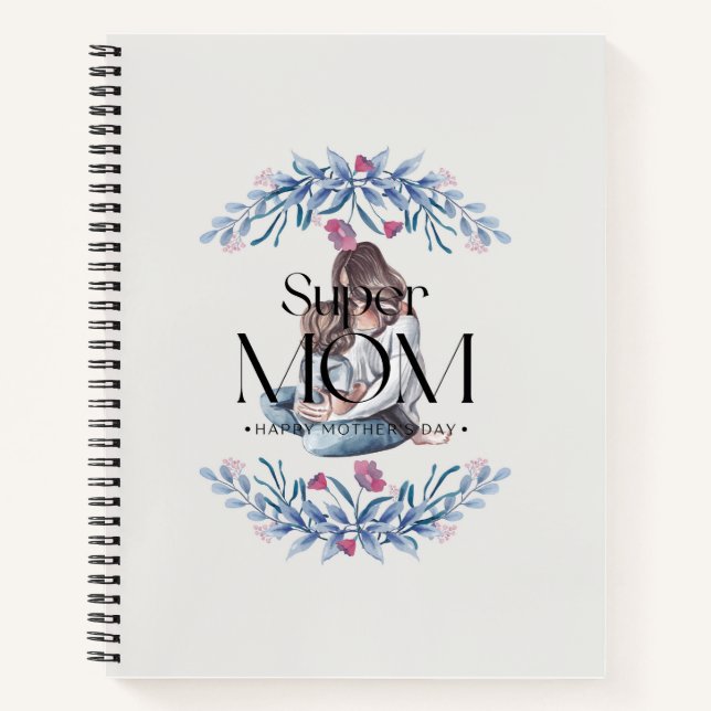 Super Mama Notebook - Inspirational Mama Journal Notizbuch (Vorderseite)