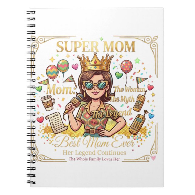 Super-Mama-Notizbuch Notizblock (Vorderseite)