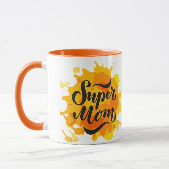 Super Mama Orange und Gelbe Tasse (Links)