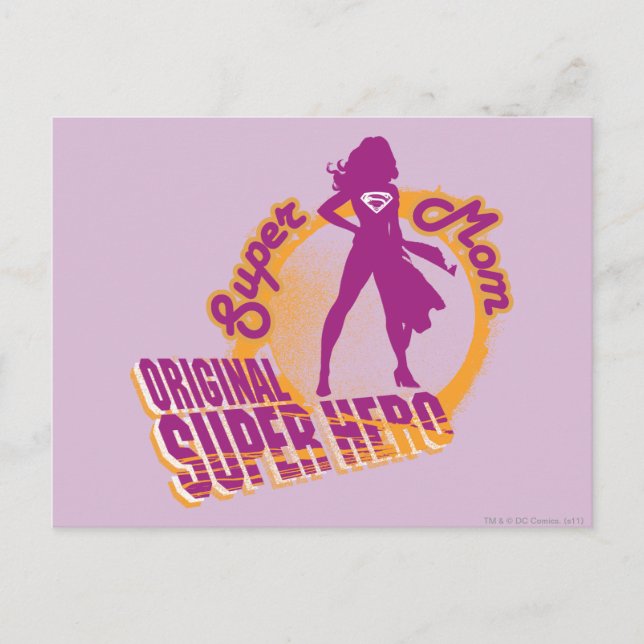 Super Mama Original Super Hero Postkarte (Vorderseite)