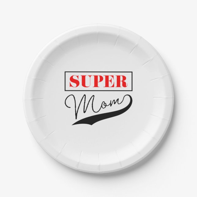 Super Mama Pappteller (Vorderseite)