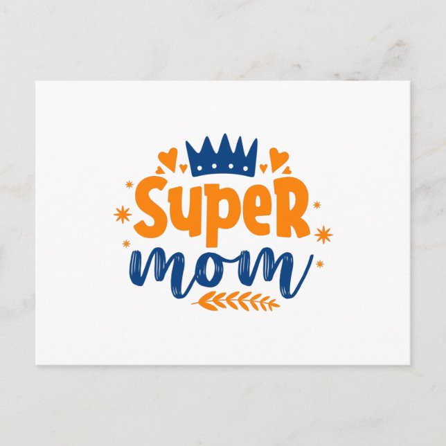 Super Mama Postkarte (Vorderseite)