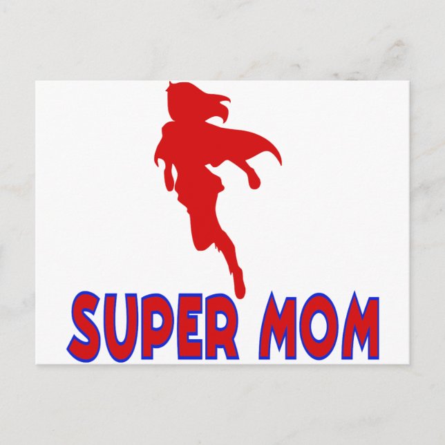 Super Mama Postkarte (Vorderseite)