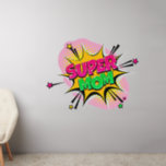 Super Mama Rosa Gelb, Pop Art 50" Wandaufkleber<br><div class="desc">Super Mama Great Pop Art Wall Decal - - Ändern Sie die Größe dieser Aufkleber durch Ändern der Decal Sheet - 4 Größen - von 12" x 12" auf 36" x 36" - Diese sind auf einem transparenten Hintergrund gedruckt, aber Sie können auf einen halbtransparenten oder vollständig weißen Hintergrund wechseln...</div>