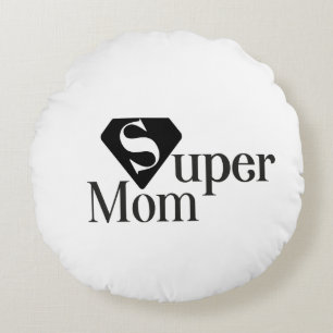 Super Mama Round Pillow Rundes Kissen