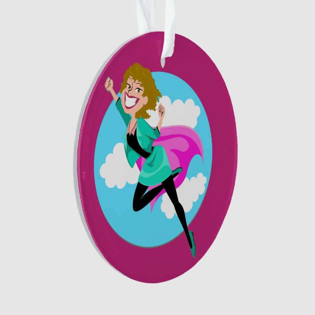 Super Mama, Schwester, Freund, Tante, Lehrerin Ornament (Vorderseite)