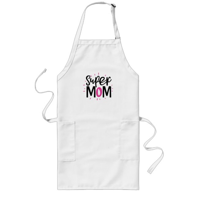Super-Mama – Starkes Mutter-Geschenk Lange Schürze (Vorne)