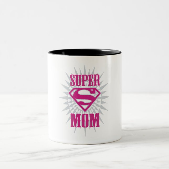 Super Mama Sternexplosion Zweifarbige Tasse (Mittel)