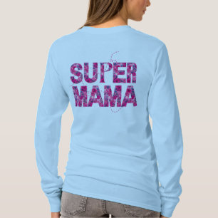 Super Mama Stylische Florale Typografie T-Shirt