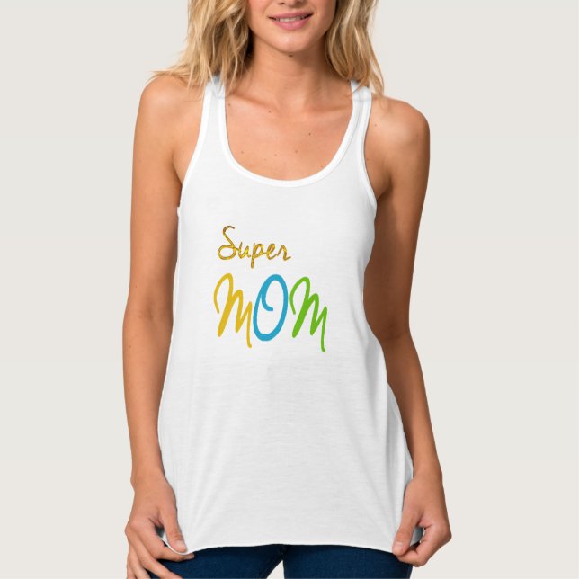 Super Mama Tank Top - Niedliches Muttertagsgeschen (Vorderseite)