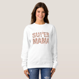 Super Mama Typografie Spielerei mit Punkten Sweatshirt