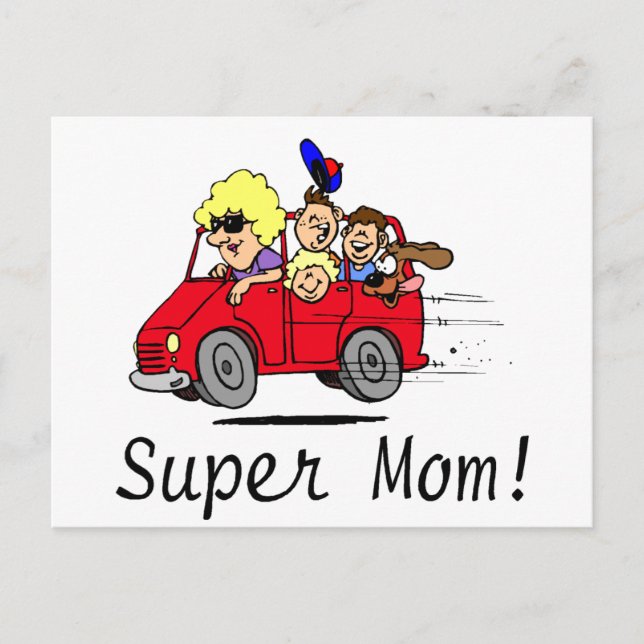 Super Mama (Van) Postkarte (Vorderseite)