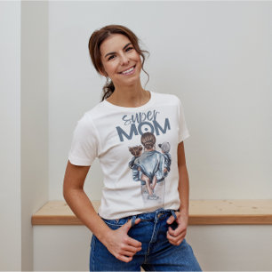Super Mama Watercolor T - Shirt