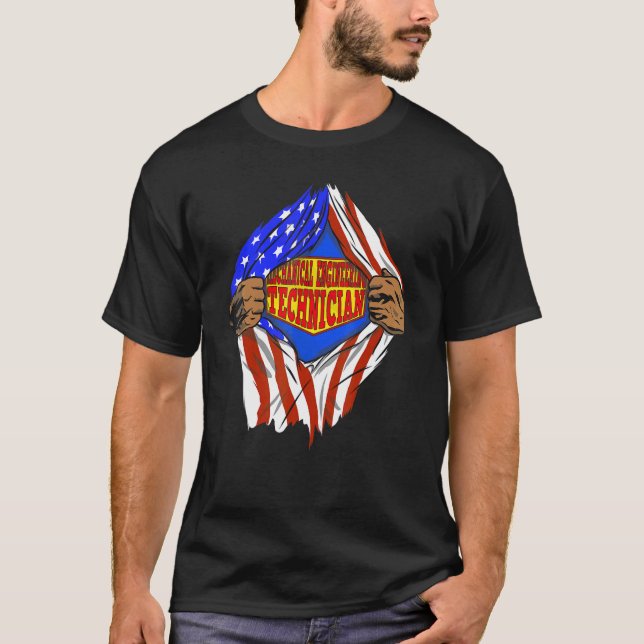 Super Mechanical Engineering Technician Hero Job T-Shirt (Vorderseite)
