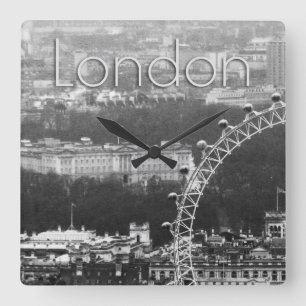 Super! Millennium Wheel London Quadratische Wanduhr