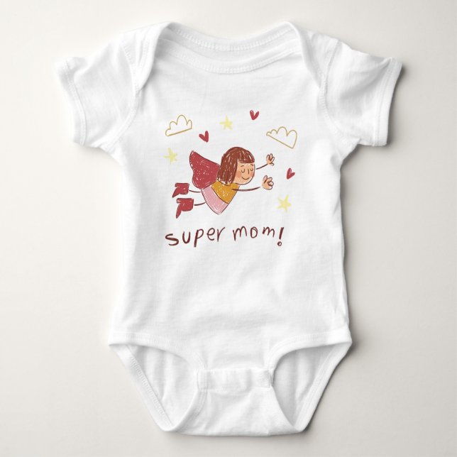 Super Mom Baby Strampler (Vorderseite)