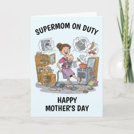 Super Mom Mother's Day Card Karte