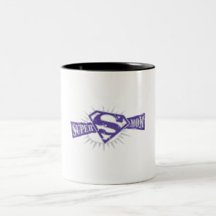 Super Mom Purple Starburst Zweifarbige Tasse