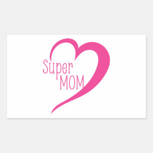 Super Mom Rechteckiger Aufkleber