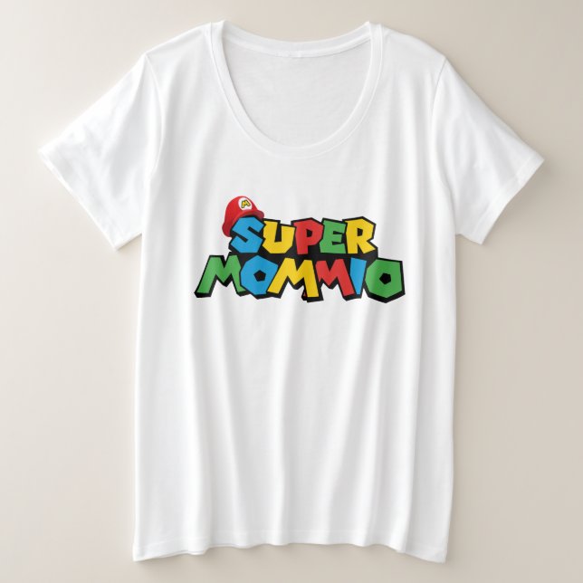Super Mommio für die beste Mutter Große Größe T-Shirt (Design vorne)