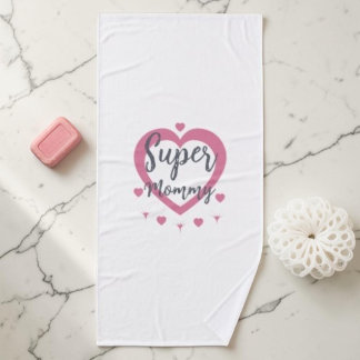 Super Mommy Personalized Best Mom Gift Bath Towel Badehandtuch