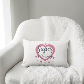 Super Mommy Personalized Best Mom Gift Lumbar Lendenkissen