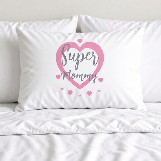 Super Mommy Personalized Best Mom Gift pillow case Kissenbezug (Von Creator hochgeladen)