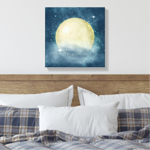 Super Mond - eingewickelte Leinwand