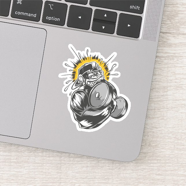 Super Monkey Gym Aufkleber (Detail)