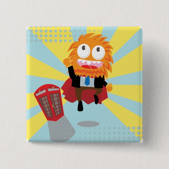 SUPER MONSTER-Taste Button (Vorderseite)