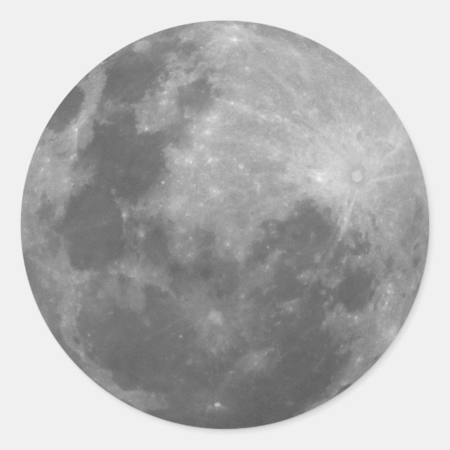 Super Moon Full Moon Lunar Fotosticker Runder Aufkleber (Vorderseite)