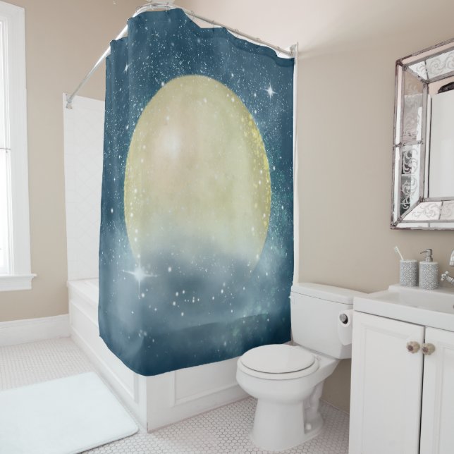 Super Moon - Shower Curtain Duschvorhang (Beispiel)