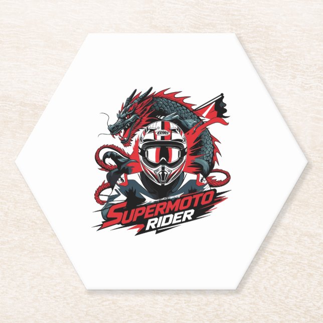 Super Moto Rider � Motorrad  Untersetzer (Vorderseite)