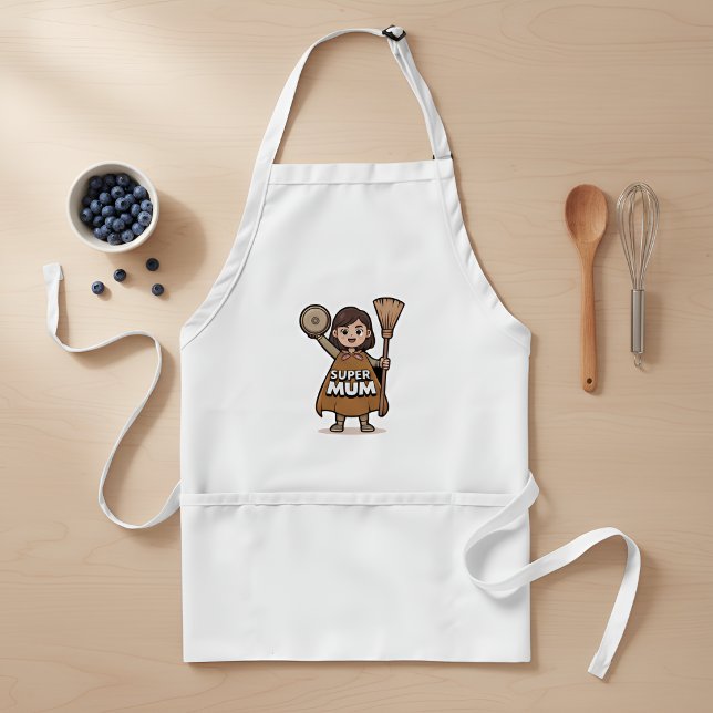 Super Mum Apron – Funny Kitchen Apron for Mom Schürze (Von Creator hochgeladen)