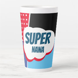 Super Nana Comic Cartoon mit Lila und blau Milchtasse