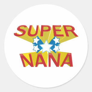 SUPER NANA RUNDER AUFKLEBER