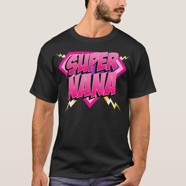 Super Nana Superhero Großmutter Comic Book Women  T-Shirt (Vorderseite)
