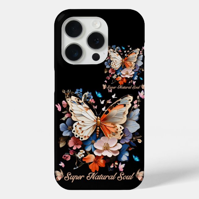 Super Natural Soul: Butterfly Garden Art Case-Mate iPhone Hülle (Rückseite)