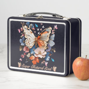 Super Natural Soul: Butterfly Garden Art Metall Brotdose