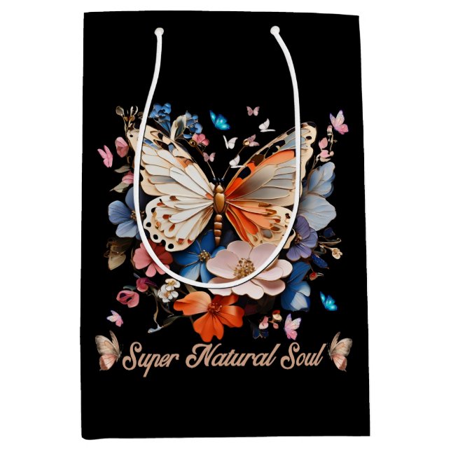 Super Natural Soul: Butterfly Garden Art Mittlere Geschenktüte (Vorderseite)