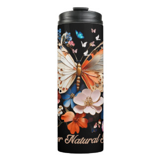 Super Natural Soul: Butterfly Garden Art Thermosbecher