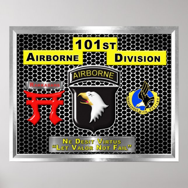 Super neues Design der 101. Im Flugzeug Division Poster (Vorne)