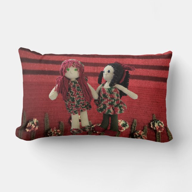 Super Niedlich Amigurumi Best Friends Dolls Kissen (Vorderseite)