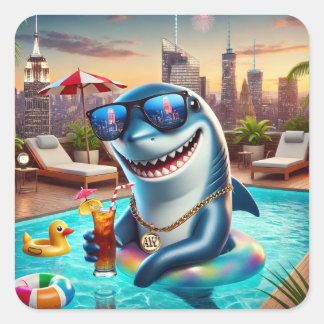 Super Niedlich Aries Shark Zodiac Sticker