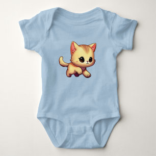 Super Niedlich Baby Kitten Cartoon Baby Strampler