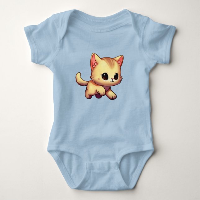 Super Niedlich Baby Kitten Cartoon Baby Strampler (Vorderseite)