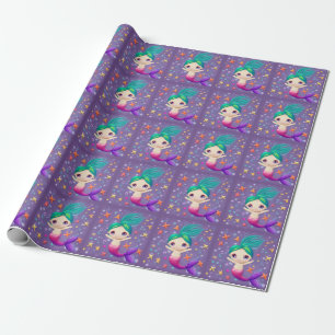 Super Niedlich Baby Mermaid Geschenkpapier