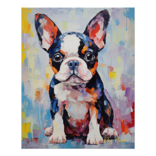 Super Niedlich Boston Terrier Dog Puppy 003 - Xeno Poster
