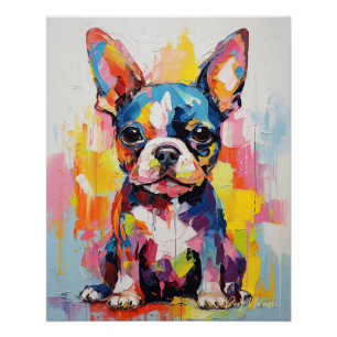 Super Niedlich Boston Terrier Dog Puppy 004 - Xeno Poster
