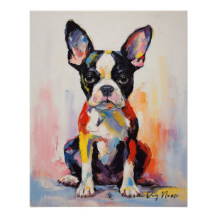 Super Niedlich Boston Terrier Dog Puppy 005 - Xeno Poster